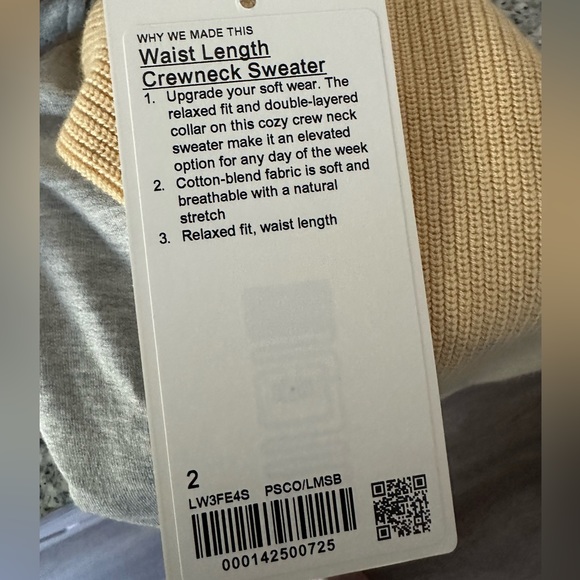 lululemon waist length crew neck sweater - Picture 3 of 3